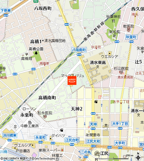 マックスバリュ清水八坂店付近の地図